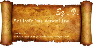 Szilvásy Vendelina névjegykártya